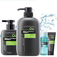 Mentholatum 曼秀雷敦 男士护肤套装 (冰爽活炭洁面乳150ml+清爽沐浴露500ml+能量爽肤水30ml+哑光控油净爽嗜喱7g)