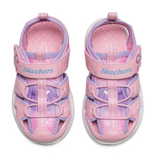 SKECHERS 斯凯奇 Sport Active系列 C-Flex Sandal 2.0 女童凉鞋 302721N/PKMT 粉红色/多彩色 25码