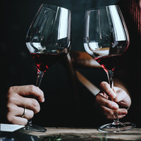 高脚杯红酒杯套装酒具玻璃创意水晶杯葡萄酒杯家用会所高级红酒杯 雅致水晶红酒杯 540ml 2支装