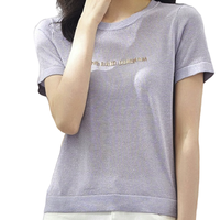 OSA 欧莎 女士圆领短袖T恤 S122JB16003 蓝色 L