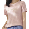 OSA 欧莎 女士圆领短袖T恤 S122JB16003 粉色 XS