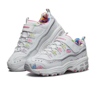 SKECHERS 斯凯奇 D'LITES 儿童休闲运动鞋 80524L/WMLT 白色/彩色 30码