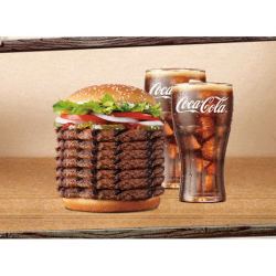 BURGER KING 汉堡王 七层皇堡纪念版套餐（七层皇堡+2杯可口可乐） 电子券