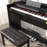 MOSEN 莫森 智能电钢琴MS-111SP典雅黑 电子数码钢琴88键全重锤键盘 专业级+原装琴架+三踏板+双人琴凳大礼包