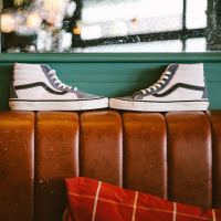 VANS 范斯 官方 SK8-Hi 38 DX浅灰色安纳海姆男女鞋板鞋