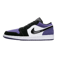 AIR JORDAN 正代系列 Air Jordan 1 Low 男子篮球鞋 553558-125 黑紫脚趾 40