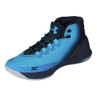UNDER ARMOUR 安德玛 男童 Grade School UA Curry 3 篮球鞋, Island Blue/Blue Drift/Steel, 12 M US Little Kid