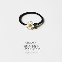 川野滴油花朵系列头绳韩式青蛙扣气质立体扎头发皮筋发圈发夹头饰