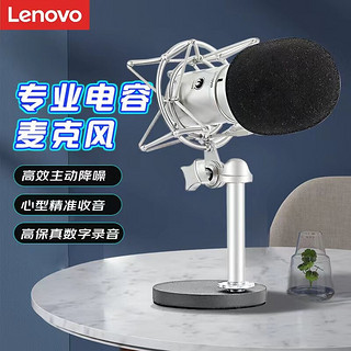 ThinkPad 思考本 联想(Lenovo)PCM301 USB专业电容麦克风 电脑播音主持主播录音棚乐器大振膜话筒 全民K歌喊麦游戏 即插即用