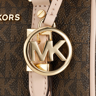 MICHAEL KORS 迈克·科尔斯 BEDFORD系列 女士手提波士顿包 32F9G06C0B 棕色淡粉色拼色 迷你