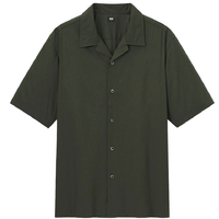UNIQLO 优衣库 男士短袖衬衫 436524 深橄榄色 XXXL