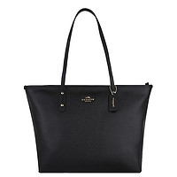 COACH 蔻驰 [直营]COACH 蔻驰 中号托特包City Zip Tote拉链款 软 真皮/涂层帆布女士单肩包斜挎手提包 女包