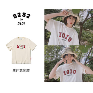  5252BYO!Oi 宽松百搭 男女T恤  深蓝色 S