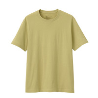 MUJI 無印良品 男士圆领短袖T恤 ABA01A1S 烟熏黄色 XL