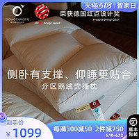 东方赋 180支全棉95白鹅绒枕头护颈椎助睡眠单人羽绒枕芯家用