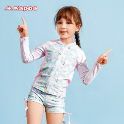 Kappa 卡帕 儿童分体平角长袖防晒泳衣 KP2150053