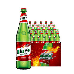 WUSU 乌苏啤酒 620ml*18瓶装新疆大红乌苏整箱绿乌苏烈性