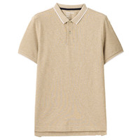 GIORDANO 佐丹奴 男士短袖POLO衫 01011425 雪花银貂褐 M