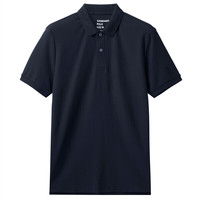 GIORDANO 佐丹奴 男士短袖POLO衫 01011425 标志海军蓝色 S