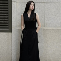 维珈莉 女士V领无袖连衣裙 WJL-224146