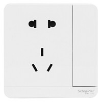 Schneider Electric 施耐德电气 AvatarOn绎尚系列 五孔带开关插座 镜瓷白