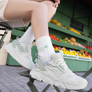 棱镜SE|361女鞋运动鞋女2022夏季新款薄款休闲鞋轻便网面透气鞋子 35 羽毛白/清新粉