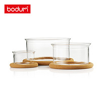 bodum 丹麦bodum/波顿法式玻璃碗带软木垫厨房火锅餐具3件套 微波炉可用