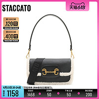 STACCATO 思加图 2022秋季新款绒面小方包单肩包斜挎包时尚背提包女X2778CX2