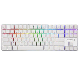 CHERRY 樱桃 MX8.2TKL 87键 2.4G蓝牙 多模机械键盘 白色 青轴 RGB