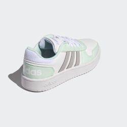 adidas 阿迪达斯 官网neo HOOPS 2.0女低帮舒适篮球鞋FW5856 白/薄荷绿/灰 37(230mm)