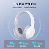 Lenovo 联想 th10白色 头戴式无线蓝牙耳机电竞游戏重低音音乐运动降噪耳机 通用苹果华为小米手机thinkplus