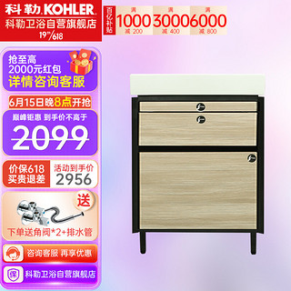 KOHLER 科勒 博纳系列 K-20019T-M-TP2+K-96121T-1-0+K-76082T-LK 浴室柜组合 60cm