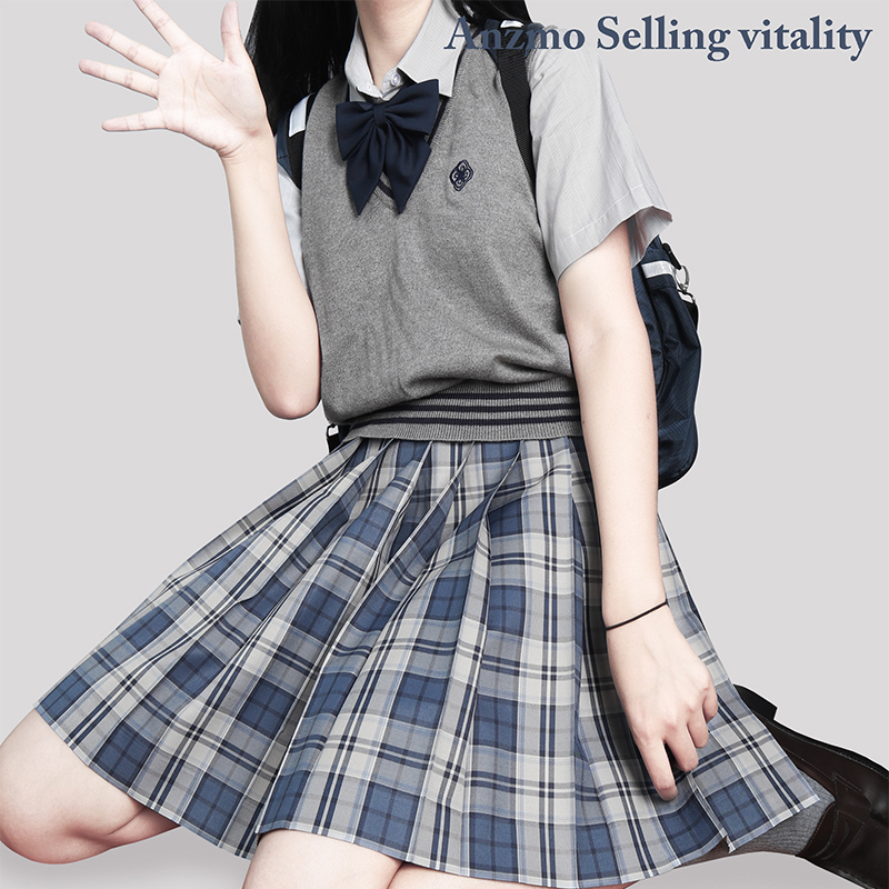Anzmo 贩卖元气 JK制服 津川北 日系百褶裙