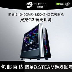 MLOONG 名龙堂 i5 10400F/RX6500XT网吧电脑电竞游戏台式DIY游戏组装主机