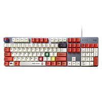 logitech 罗技 K845 有线机械键盘 104键 茶轴 童年回忆红白