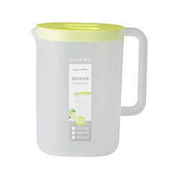 CHAHUA 茶花 塑料凉水壶 2.2L 绿色