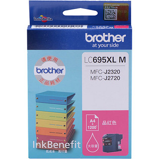 brother 兄弟 LC695XL M 品红色墨盒（适用于 兄弟MFC-J2720、MFC-J2320）