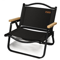 午憩宝 户外折叠椅 黑色 中号 黑色椅架