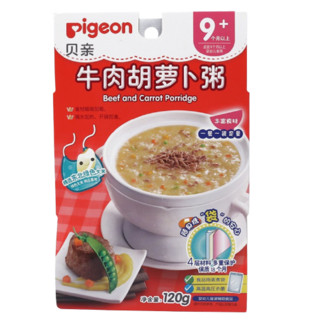 Pigeon 贝亲 婴幼儿辅食粥 牛肉胡萝卜味 120g