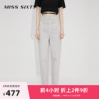 MISS SIXTY 春秋款牛仔裤女高腰小V裤宽松直筒浅色