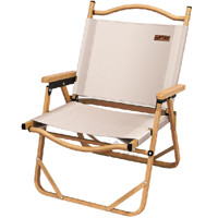 午憩宝 户外折叠椅 卡其色 大号 航空铝合金架 4只装