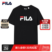 FILA 斐乐 情侣短袖T恤2022夏季新款经典中性简约宽松运动男女上衣