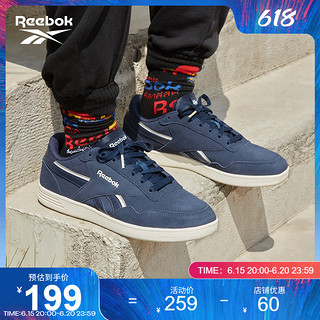 Reebok锐步 官方男鞋女鞋TECHQUE T GZ9306经典百搭休闲潮流板鞋 38.5 GZ9306/藏蓝色