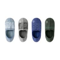 Bananain 蕉内 男士棉质船袜套装 4P-BS500E-wZtx 肌理款 4双装(锇蓝灰+钴浅灰+锂蓝紫+钡绿) 40-45