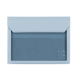 KING JIM 锦宫 FLATTY系列 5360 A6透明磁扣文件袋 蓝灰色 单只装