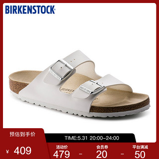 BIRKENSTOCK软木拖鞋男女同款进口时尚拖鞋女Arizona系列 蓝色-窄版51753 35