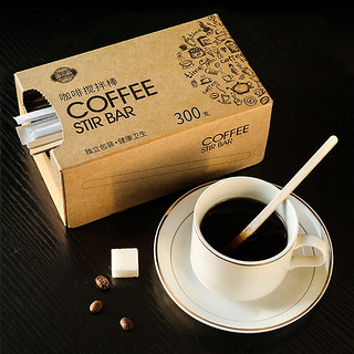 唐宗筷 一次性 咖啡搅拌棒 搅拌木质咖啡调棒 14cm 300支 C6653