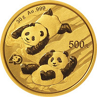 2022年 熊猫纪念金币30g