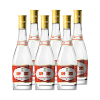汾酒 黄盖玻汾 53%vol 清香型白酒 475ml*6瓶 整箱装