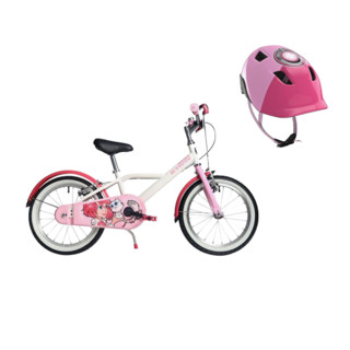 DECATHLON 迪卡侬 BTWIN 500 DOCTOGIRL 儿童单速自行车+头盔 8388950 16寸 粉红女孩